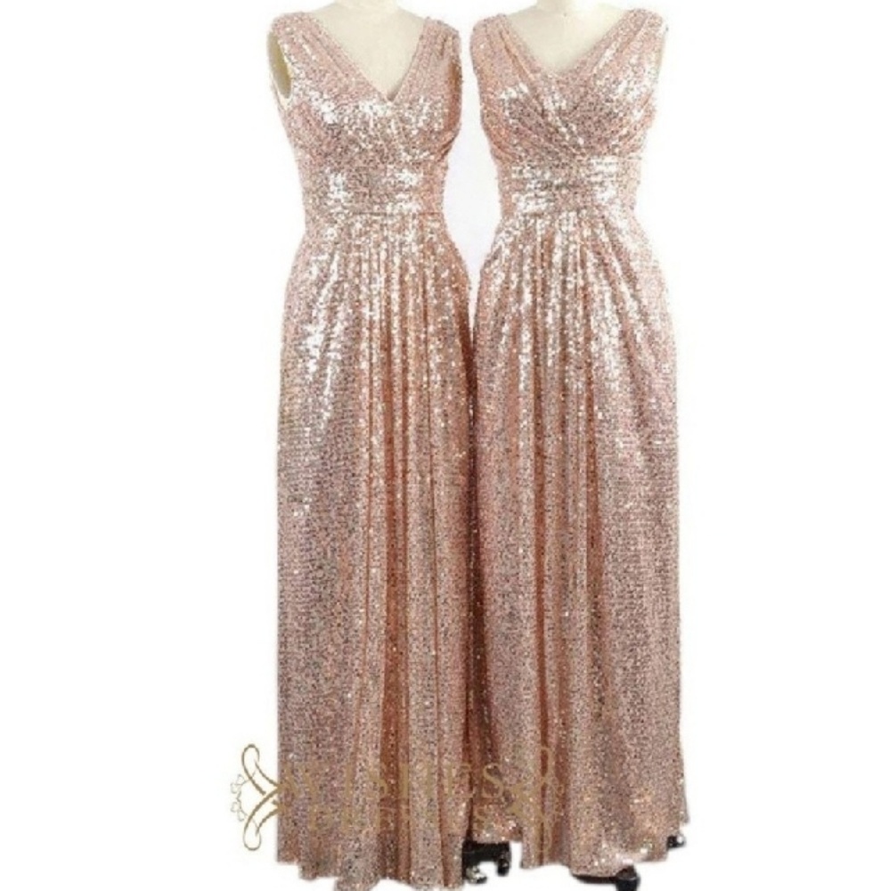 Rose gold Sequin Dress Size 16